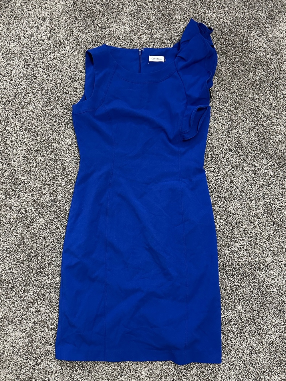 Calvin Klein Royal Blue One-Shoulder Dress
